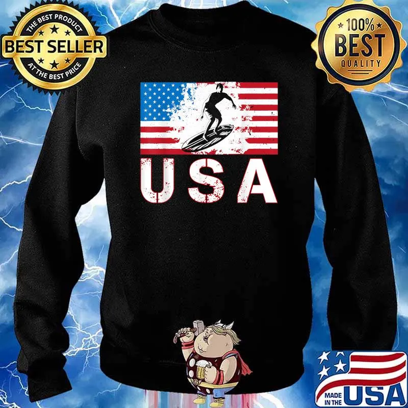 USA Surfing team American flag T-Shirt Sweater