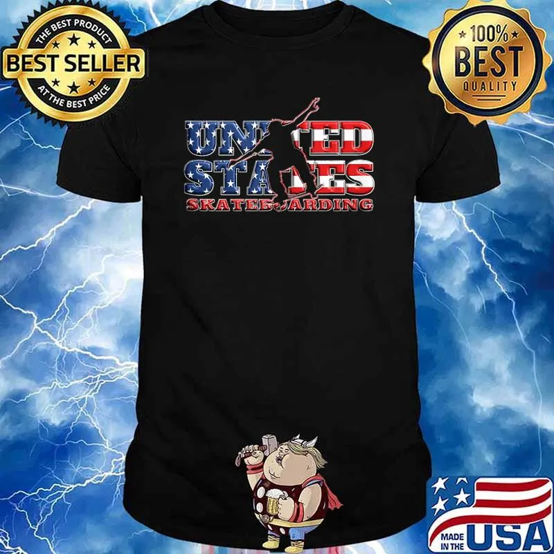 USA United States Skateboarding Skater Event Patriotic T-Shirt