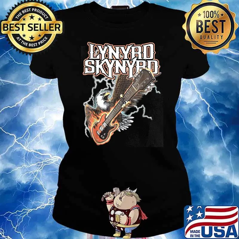 Vintage Lynyrds Art Skynyrds Music Legend Limited Design T-Shirt Ladies tee