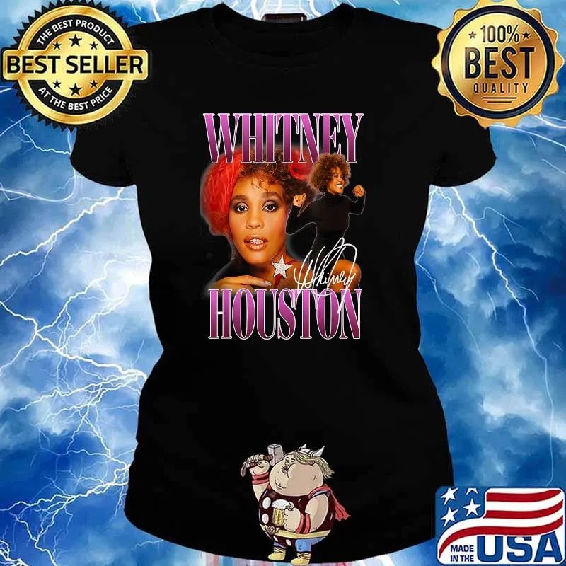 Vintage The Whitney Funny Art Houstons 80s Style Star Music Shirt Ladies tee