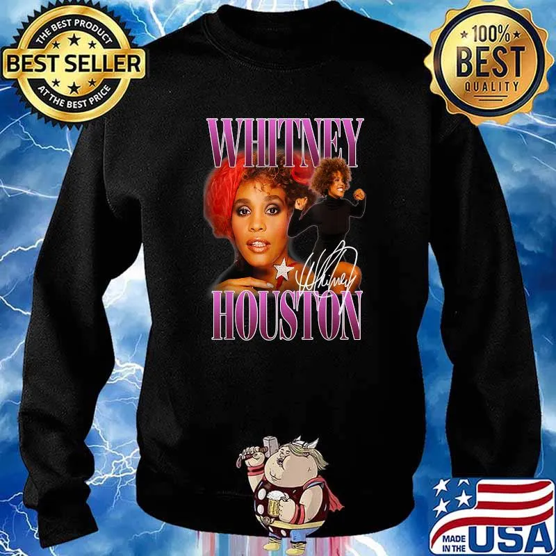 Vintage The Whitney Funny Art Houstons 80s Style Star Music Shirt Sweater