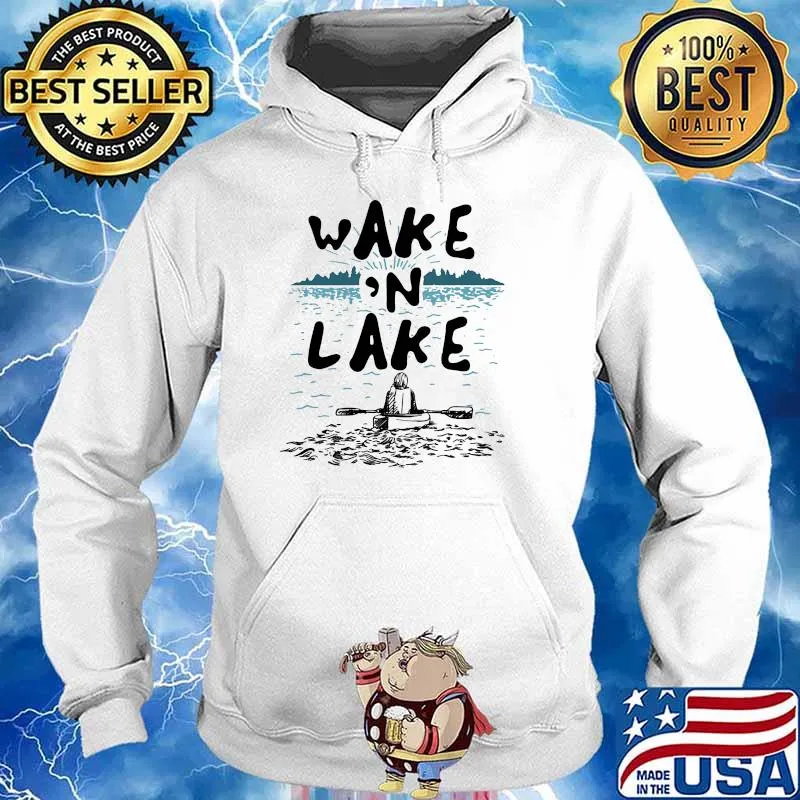 Wake and lake kayak Hoodie