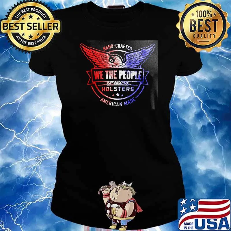 We The People Holsters Distressed Flag Logo s Ladies tee