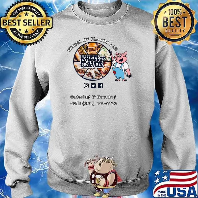 Wheel of Flavor - Support Local Jackson MS Restaurants T-Shirt Sweater