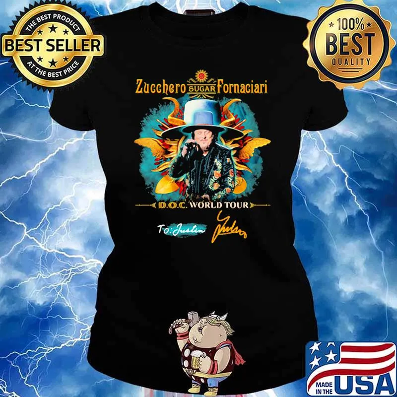 Zucchero sugar fornaciari doc world tour signature s Ladies tee