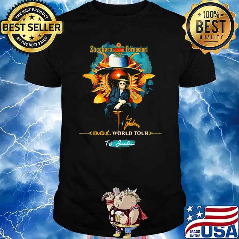 Zucchero sugar fornaciari doc world tour signature sunset shirt