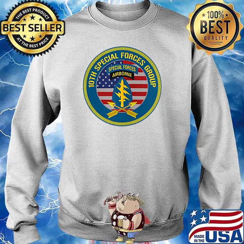 10th Special Forces Group Special forces Airborne American Flag T-Shirt Sweater