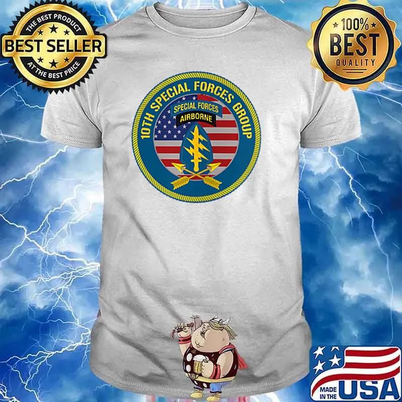 10th Special Forces Group Special forces Airborne American Flag T-Shirt