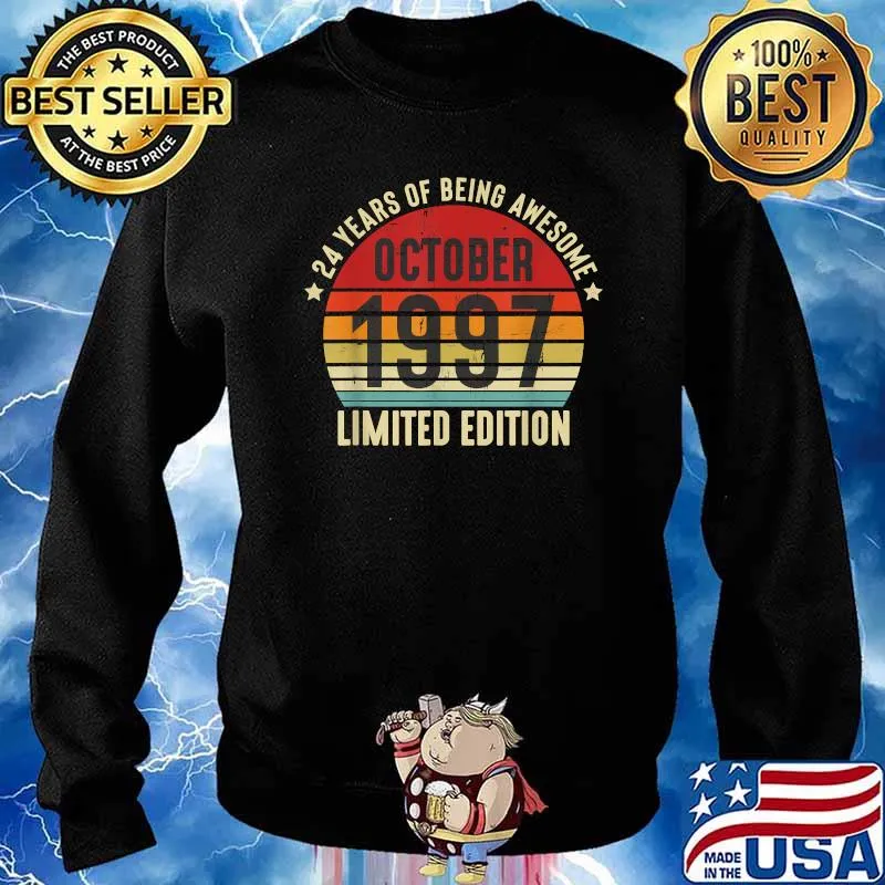 24 Years of Being Awesome 24 Years Old 24th Birthday T-Shirt Sweater