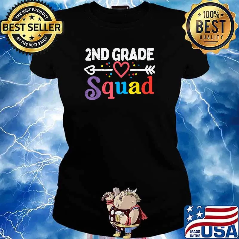 2nd Grade Squad Second First Day Of School T-Shirt Ladies tee