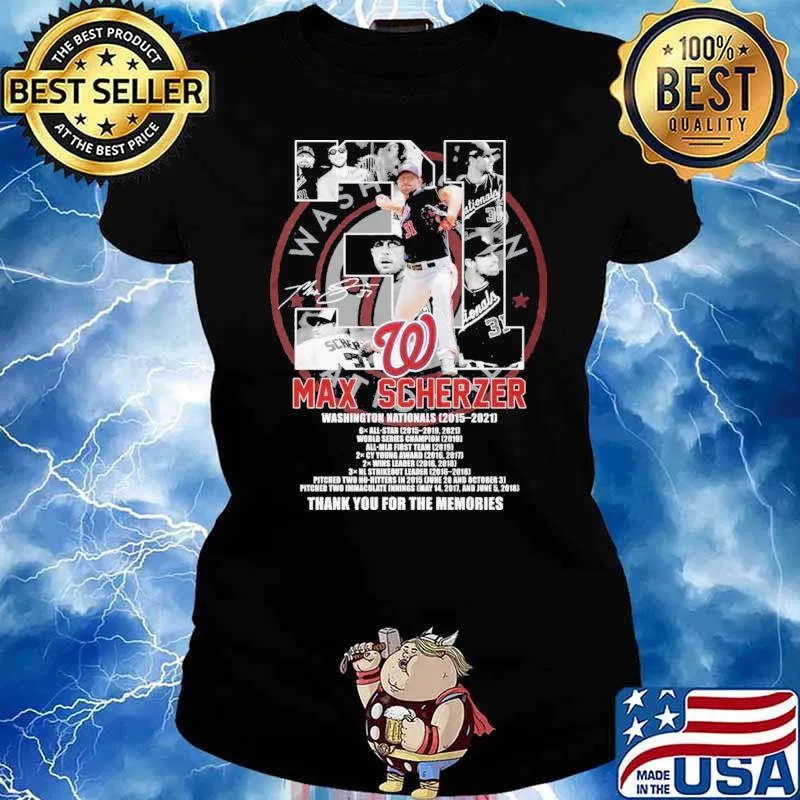 31 Max Scherzer Thank You For The Memories Shirt Ladies tee
