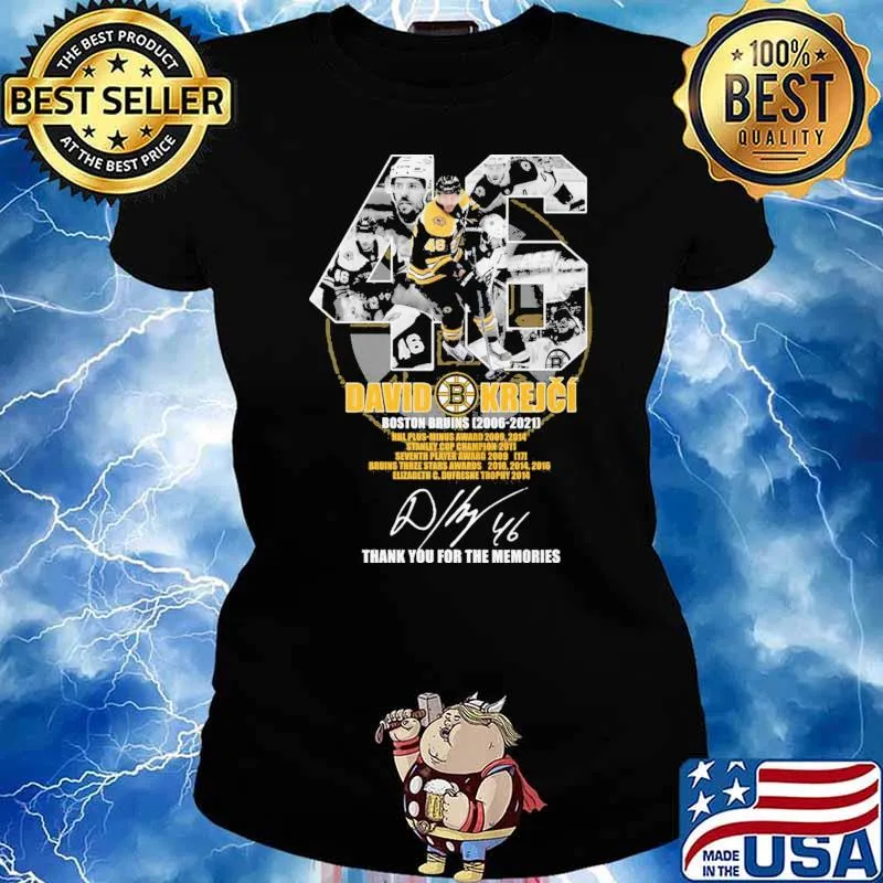 46 David Krejci Thank You For The Memories Shirt Ladies tee