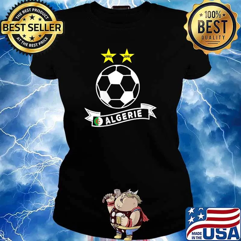 Algérie football flag and border Algeria T-Shirt Ladies tee
