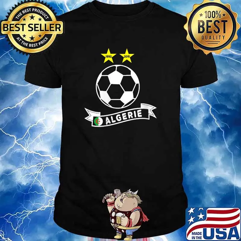 Algérie football flag and border Algeria T-Shirt