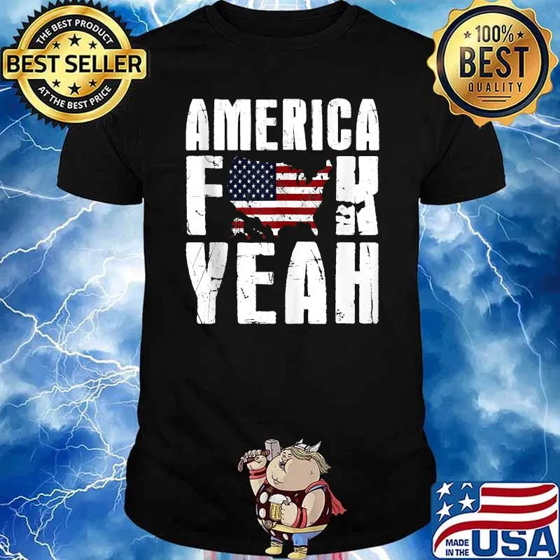 America Fuck Yeah American Flag T-Shirt