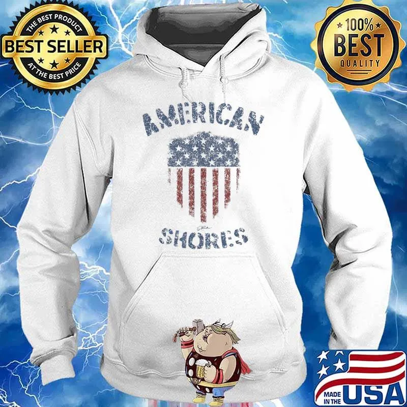 American Shores Patriotic Usa Flag T-Shirt Hoodie