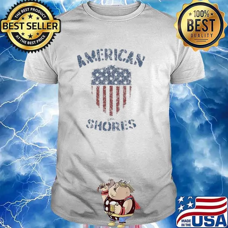 American Shores Patriotic Usa Flag T-Shirt