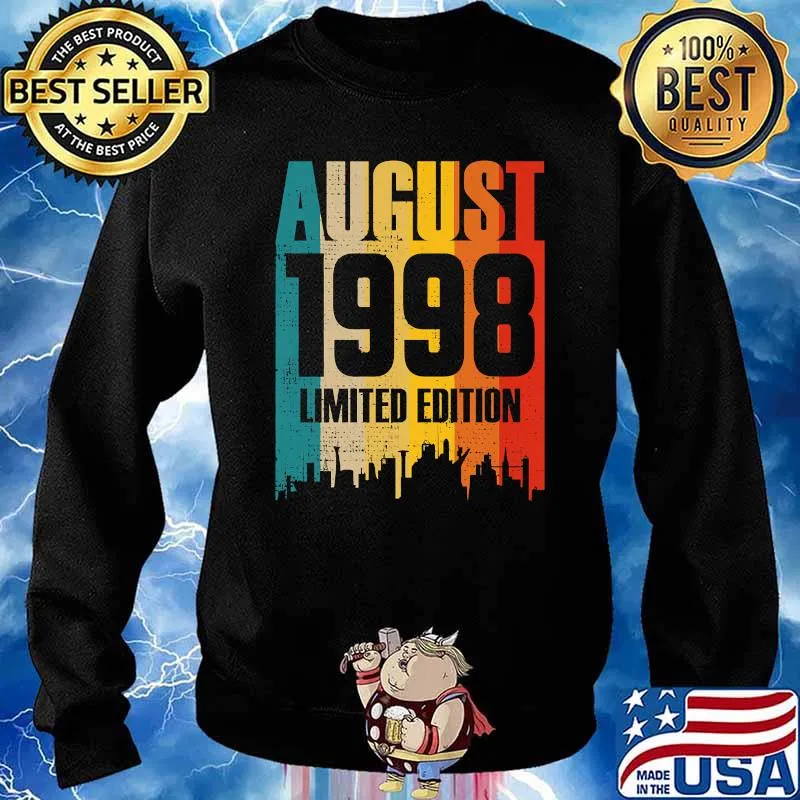 August 1998 23 Years Old Birthday Limited Edition Vintage T-Shirt Sweater
