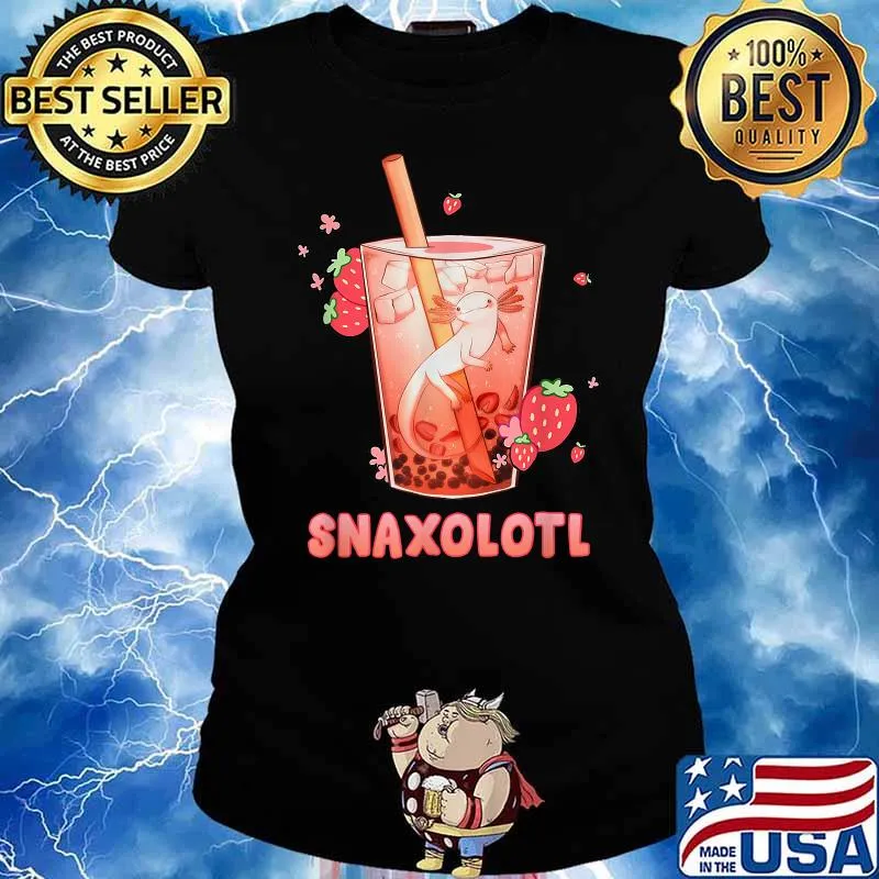 Axolotl Lover Snaxolotl Kawaii T-Shirt Ladies tee