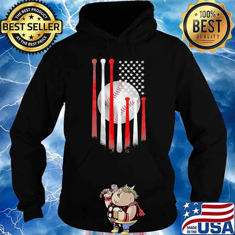 Baseball usa flag Hoodie