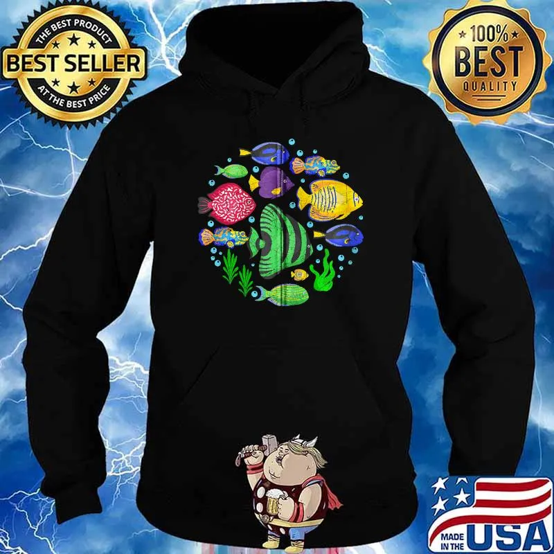 Biology Fishkeeping Aquarium Underwater School Of Fish T-Shirt Hoodie