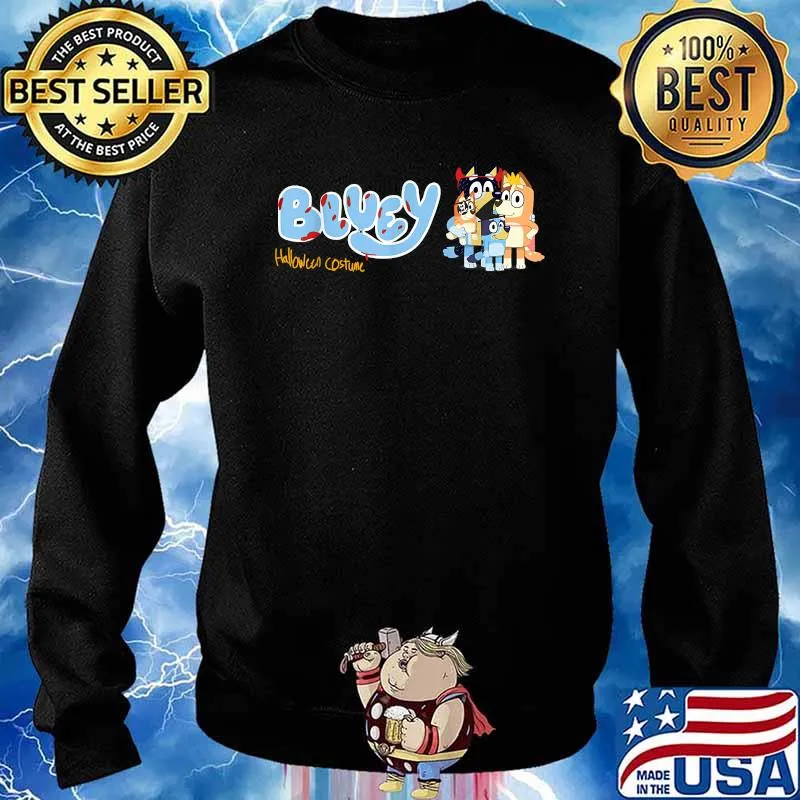 Bluey Halloween Costune Family Dog Cute T-Shirt Sweater