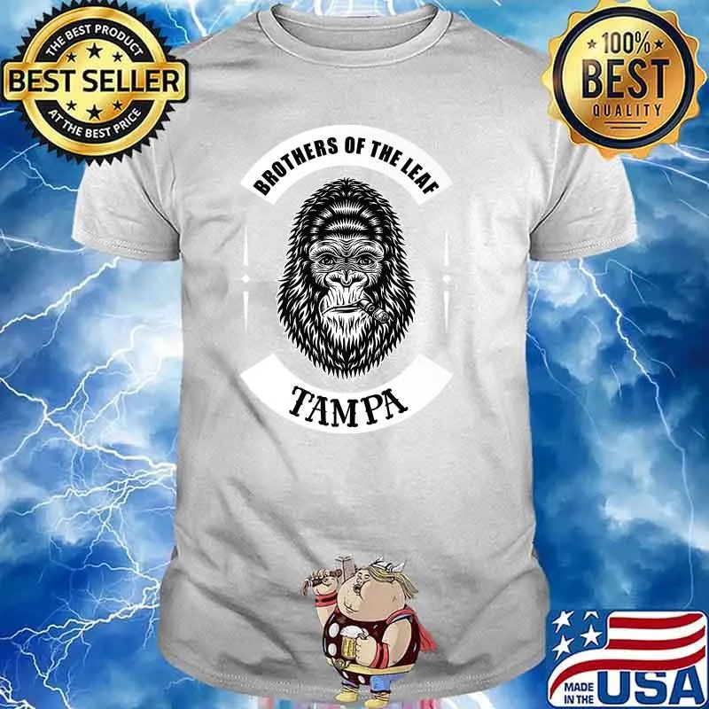 Brother's of the Leaf Tampa Gorilla Smoking Cigar Ape T-Shirt