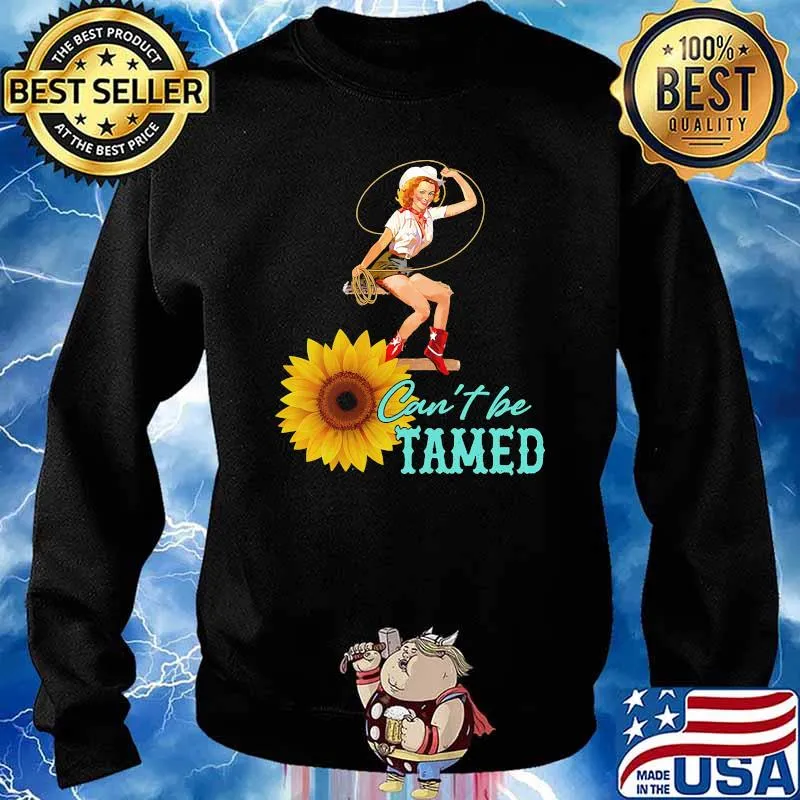 Cant be tamed cowgirl sunflower s Sweater