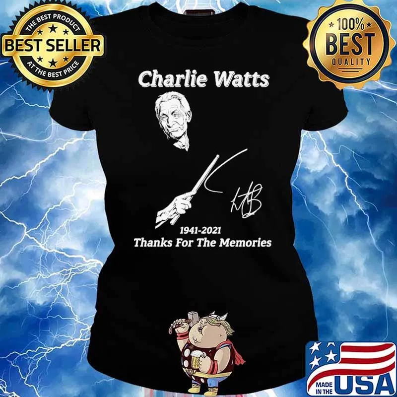 Charlie Watts 1941 2021Thanks For The MemoriesShirt Ladies tee