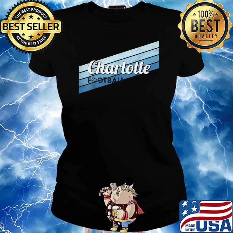 Charlotte Retro Soccer Football T-Shirt Ladies tee