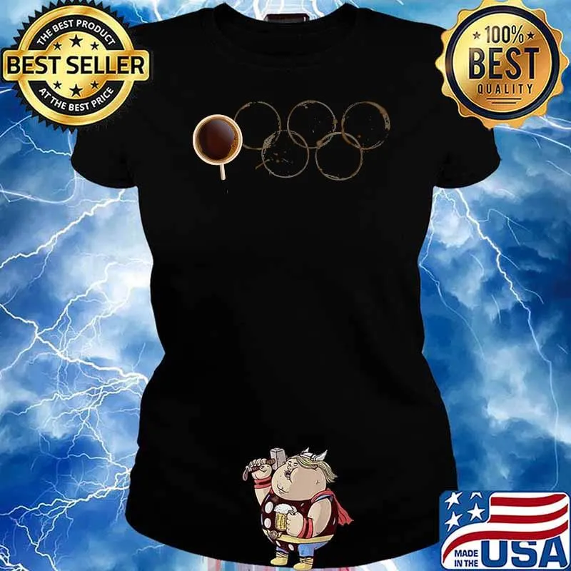 Coffee lover spills a trail of rings T-Shirt Ladies tee