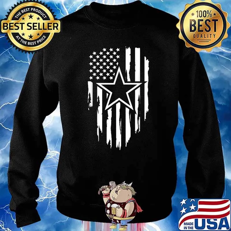 Dallas Jersey Football CowBoys Flag Usa T-Shirt Sweater