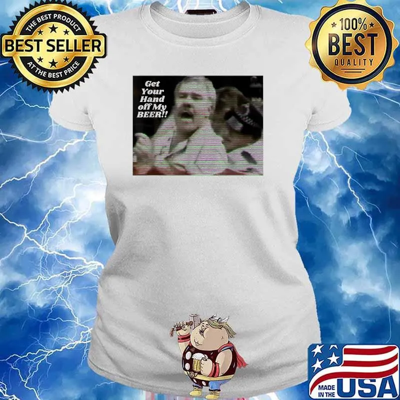 Democracy Manifest Get Your Hand off My Beer T-Shirt Ladies tee