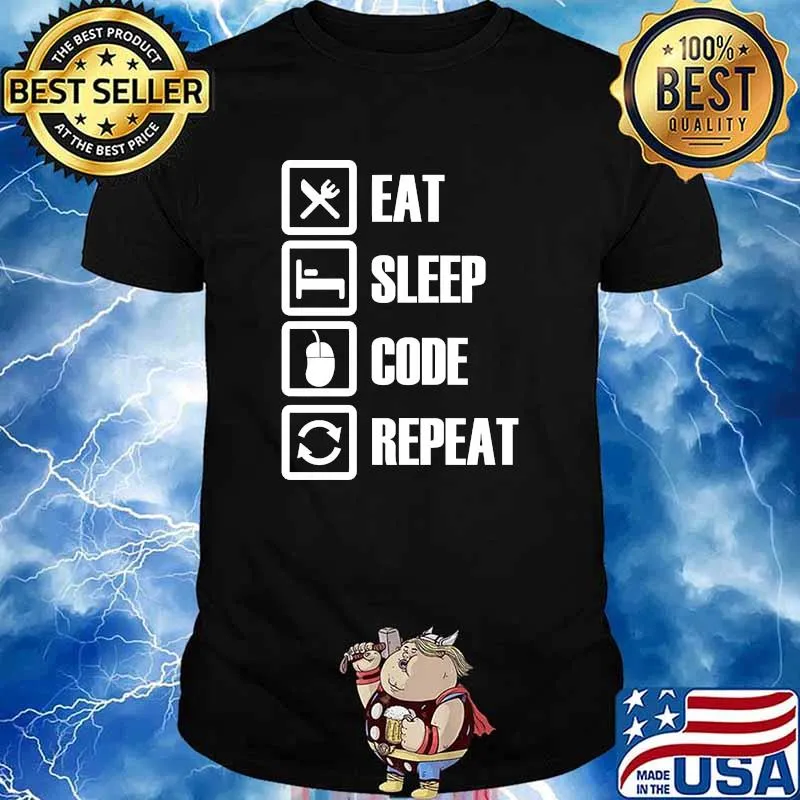 Eat Sleep Code Repeat Software Developer Shirt