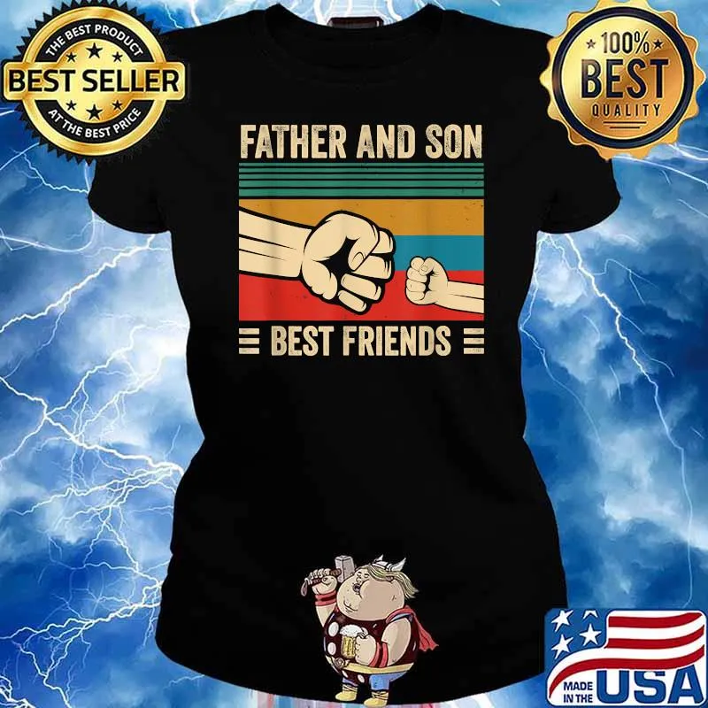 Father and Son Best Friends Vintage Father's Day T-Shirt Ladies tee