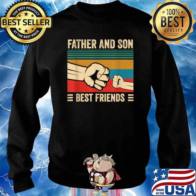 Father and Son Best Friends Vintage Father's Day T-Shirt Sweater