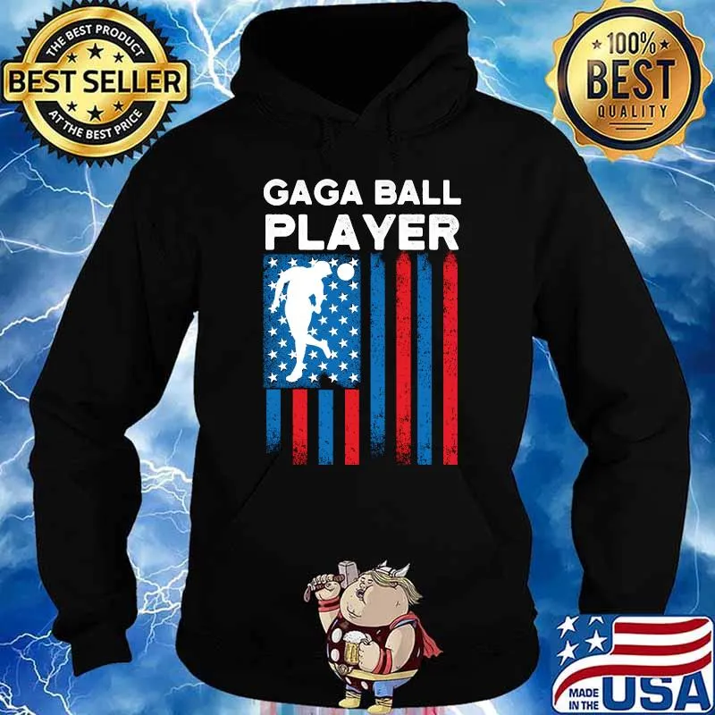 Gaga Ball Pit Player american flag t-s Hoodie