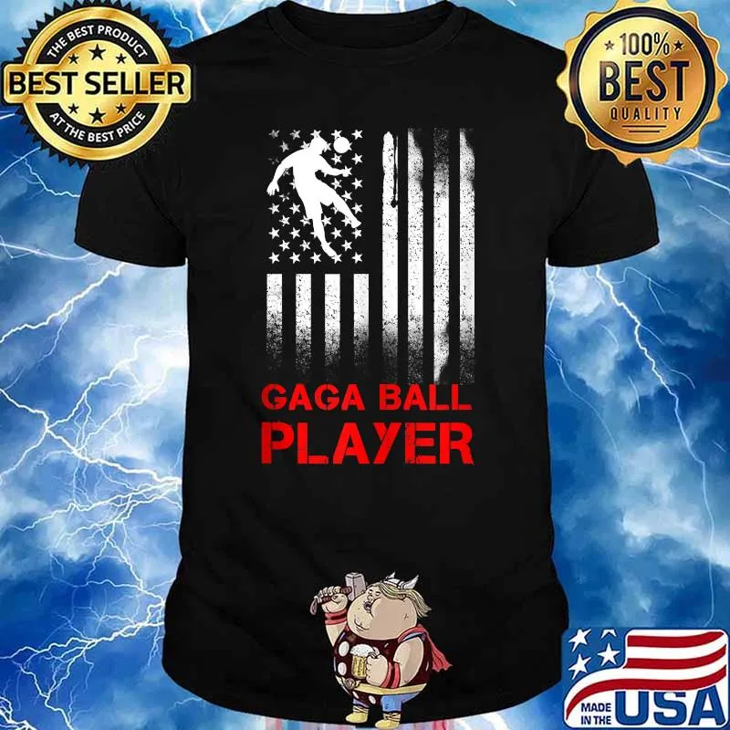 Gaga Ball Pit Player Ga-Ga flag t-shirt