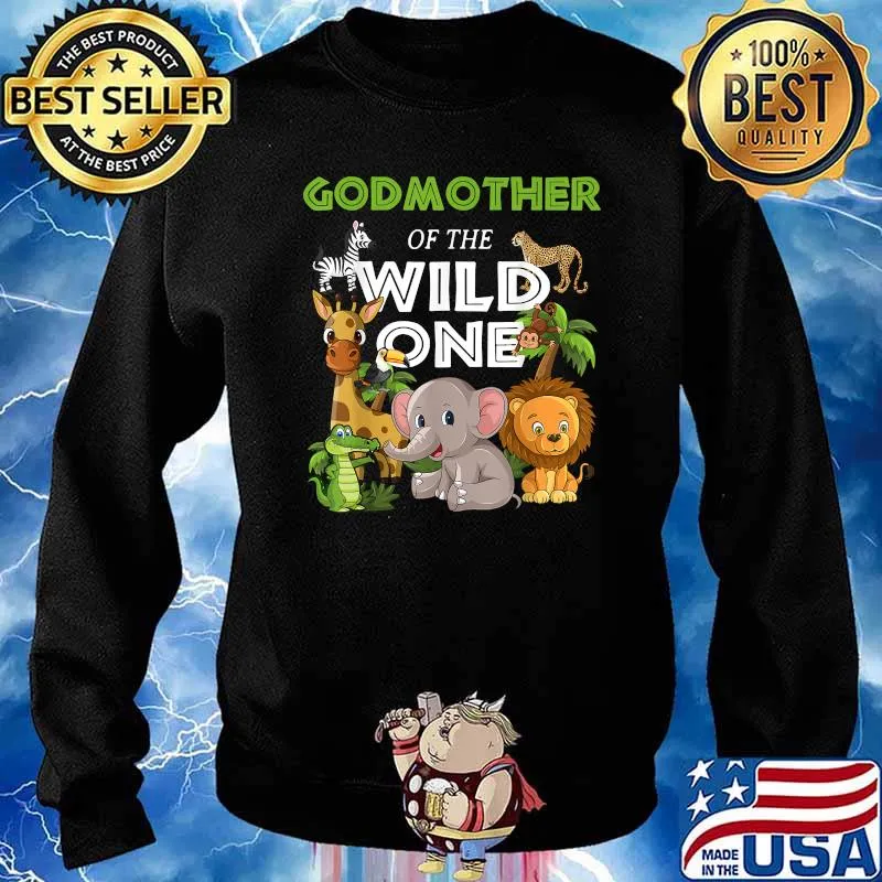 God Mother of the Wild One Zoo Birthday Safari Jungle Animal T-Shirt Sweater