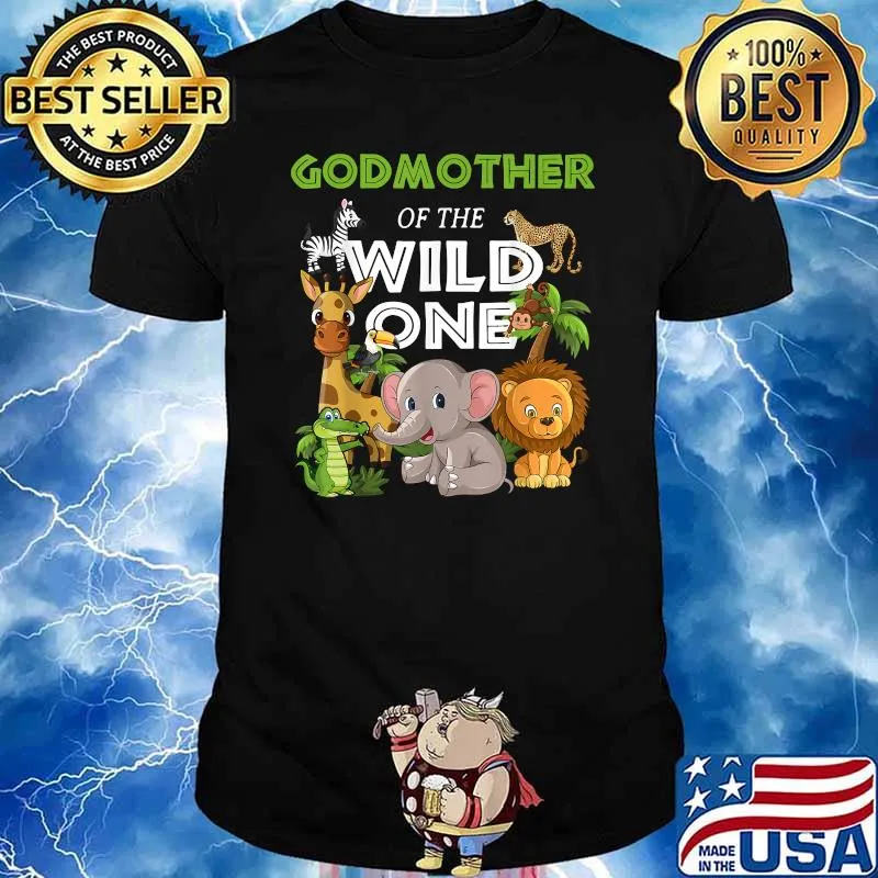 God Mother of the Wild One Zoo Birthday Safari Jungle Animal T-Shirt