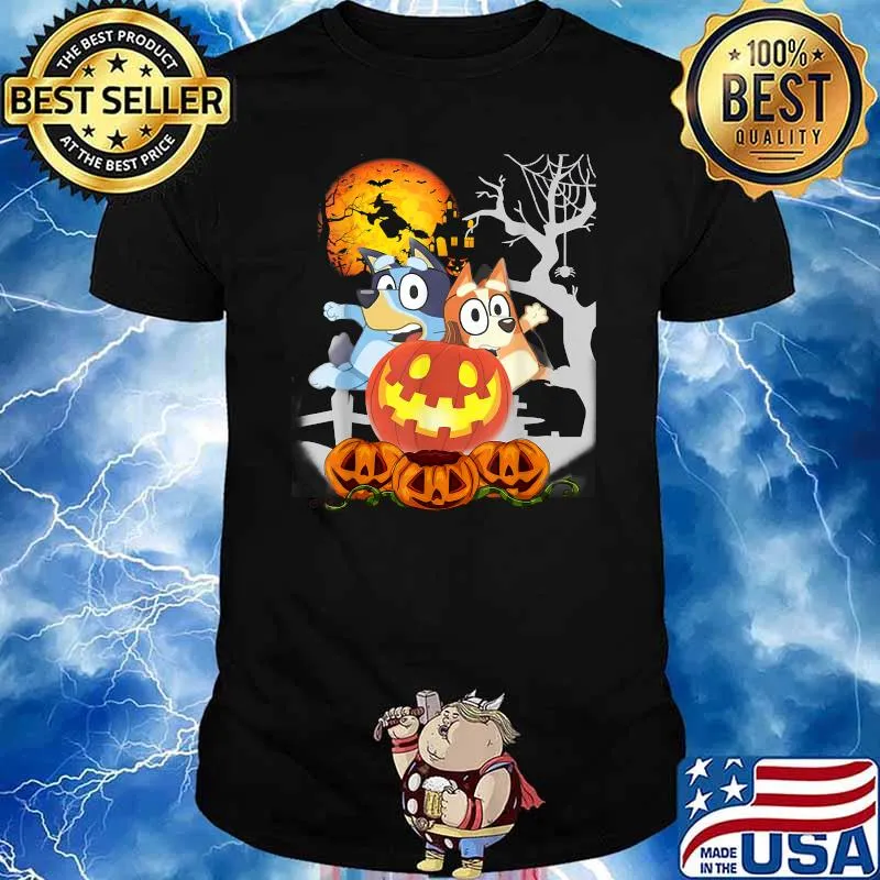 Halloween Bluey Pumpkin T-Shirt