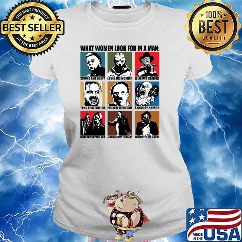 Halloween Costume What Women Look For In A Man T-Shirt Ladies tee