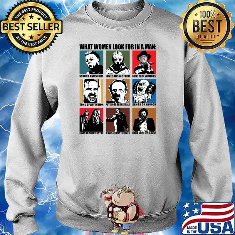 Halloween Costume What Women Look For In A Man T-Shirt Sweater