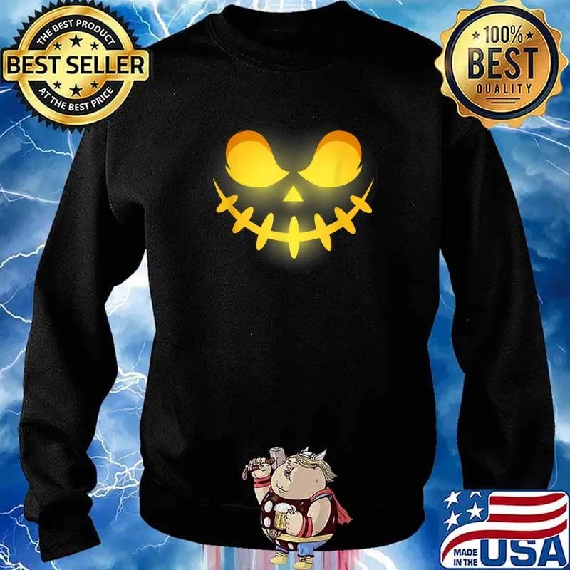 Halloween Spooky Halloween Pumpkin Head Face Scary Ghost T-Shirt Sweater