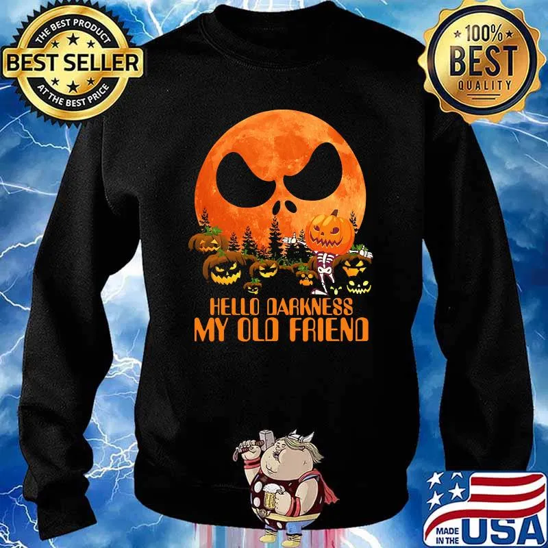 Hello darkness my old friend jack skeleton blood moon Sweater