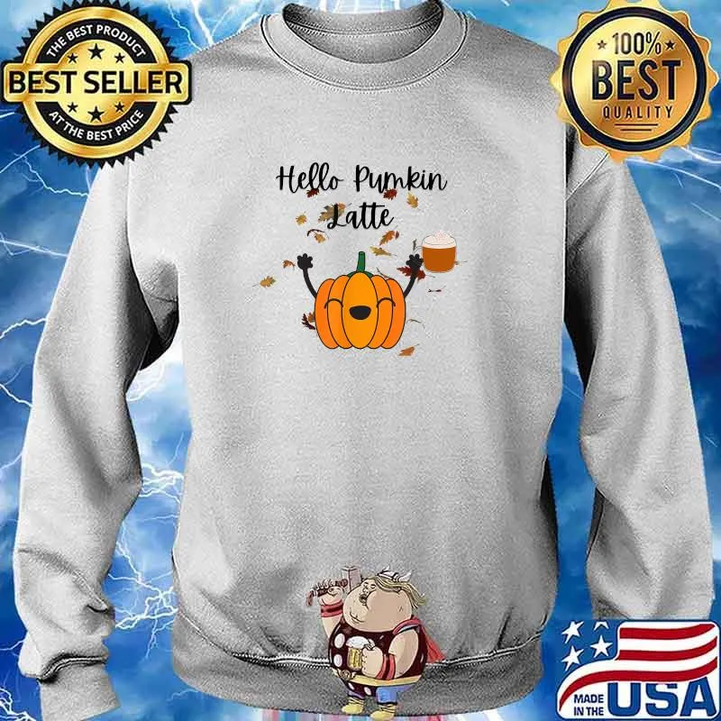 Hello Pumpkin Latte Fall Season T-Shirt Sweater