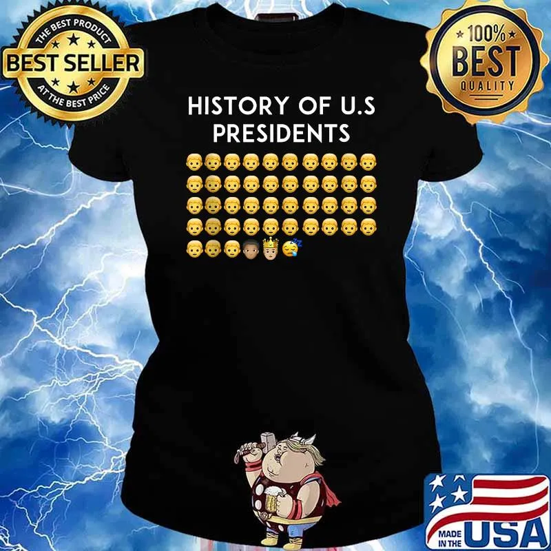 History of U.S presidents Trump 45th & 47th President T-Shirt Ladies tee