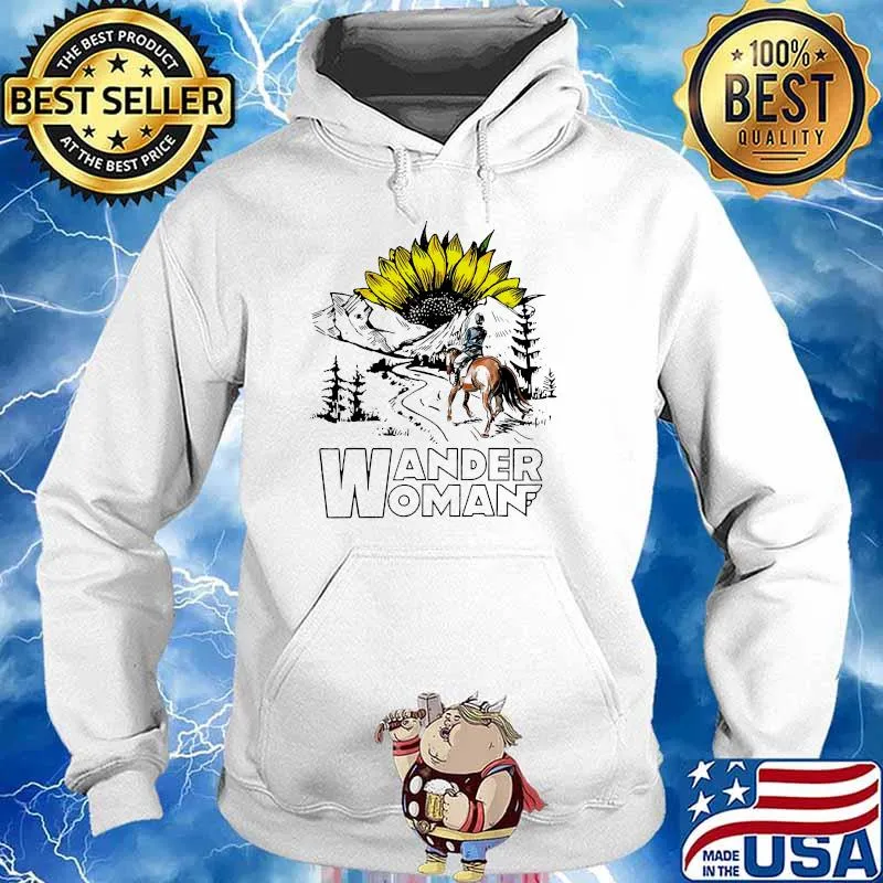 Horse Wander Woman Sunflower s Hoodie