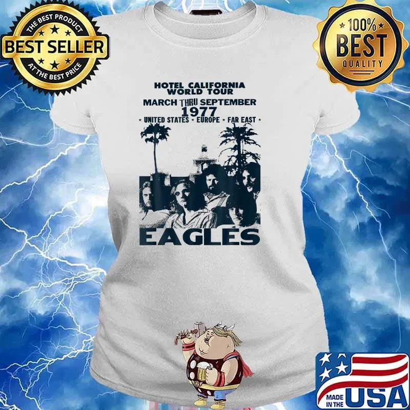 Hotel California World Tour Eagles Frog Life Cycle Amphibian Frog Lover Biology Science Tadpole T-Shirt Ladies tee