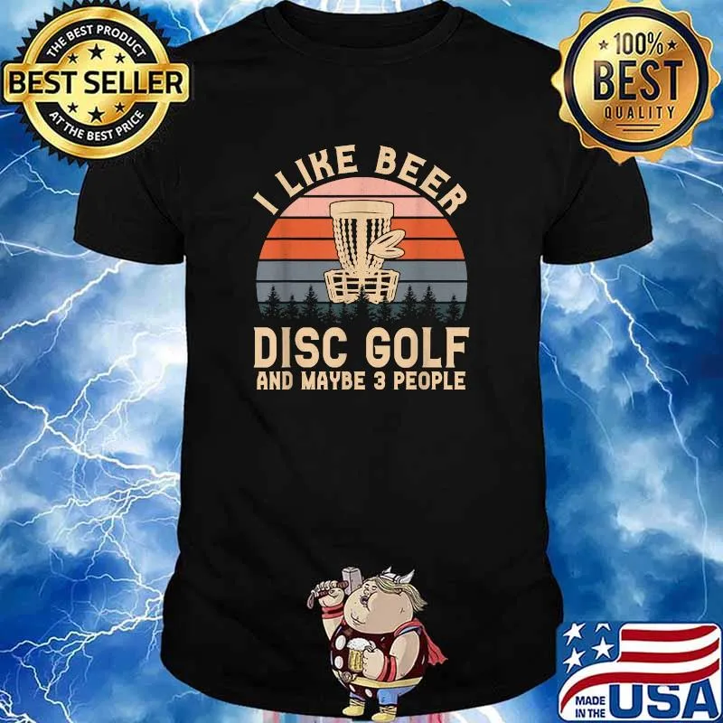 I Like Beer, Disc Golf And Maybe 3 People Vintage T-Shirt